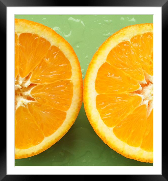 Oranges Framed Mounted Print by Milena Barczak