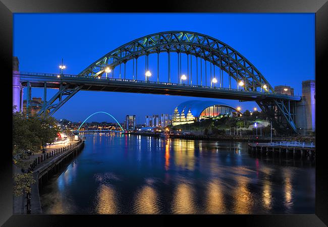 Newcastle Tyne Bridge Framed Print by Kevin Tate