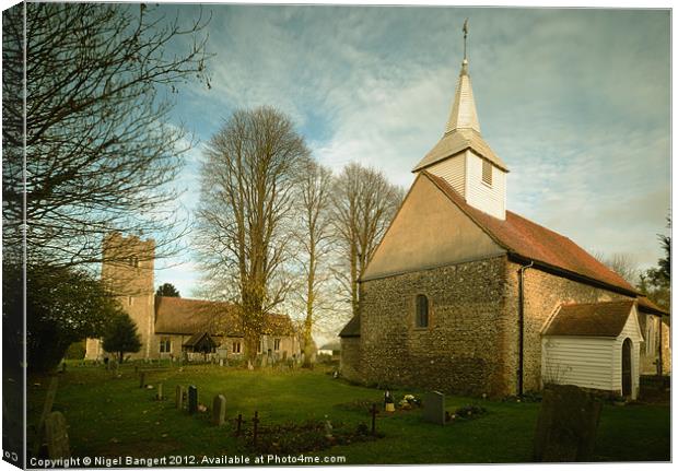 Willingale's Churches Canvas Print by Nigel Bangert