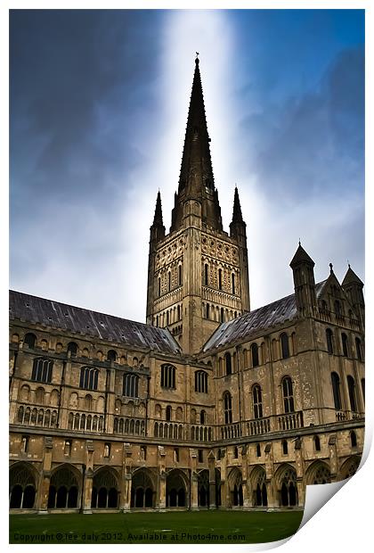 Norwich City Cathedral Print by Lee Daly