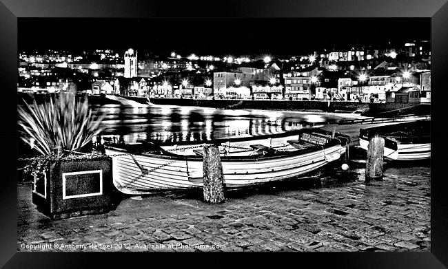 Boats in St. Ives Framed Print by Anthony Hedger