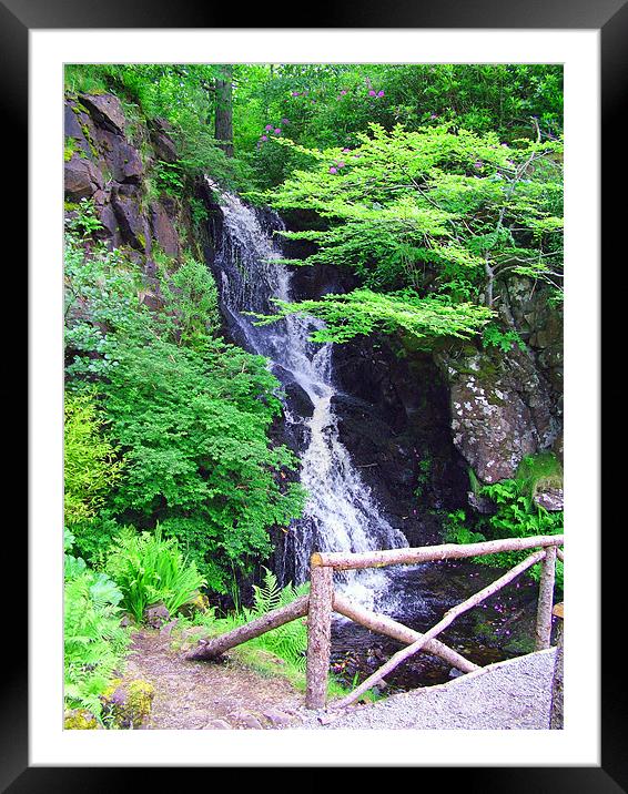 Waterfall at Dunvegan Framed Mounted Print by Tom Gomez
