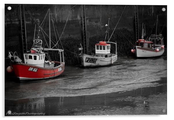 padstow trio red Acrylic by paul forgette