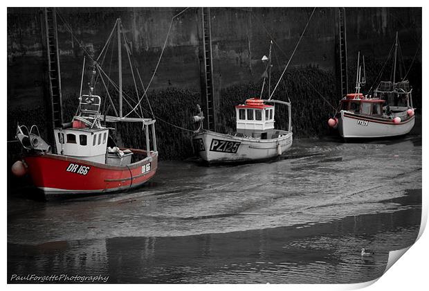 padstow trio red Print by paul forgette