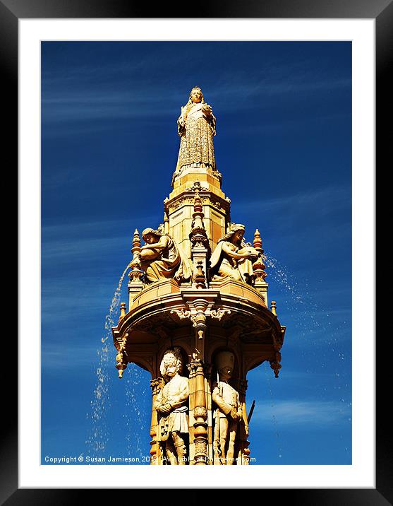 Victoria Fountain Framed Mounted Print by Susan Jamieson