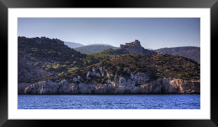 Kritinia Castle Framed Mounted Print by Tom Gomez