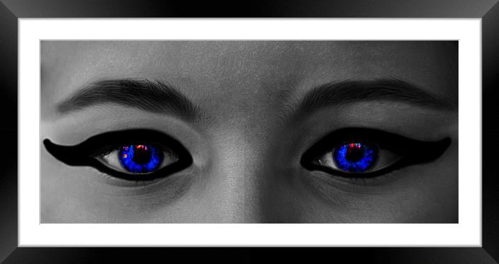 Watching You (Selective Col) Framed Mounted Print by John Ellis