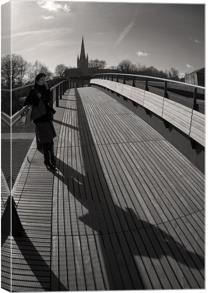 Jarrolds Wensum Bridge Norwich Canvas Print by Darren Burroughs