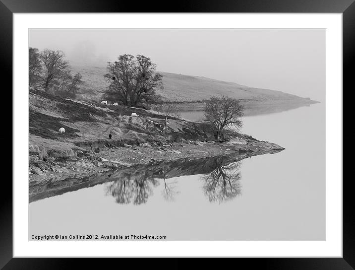 Elan Valley Reflections Framed Mounted Print by Ian Collins