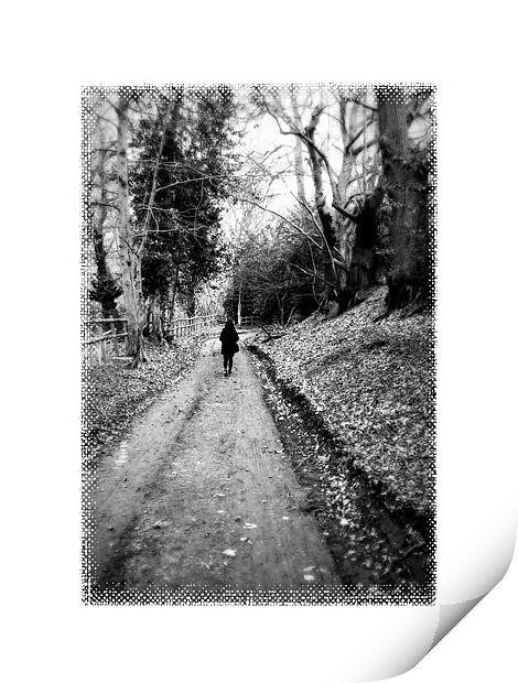 walking home 2 Print by Heather Newton