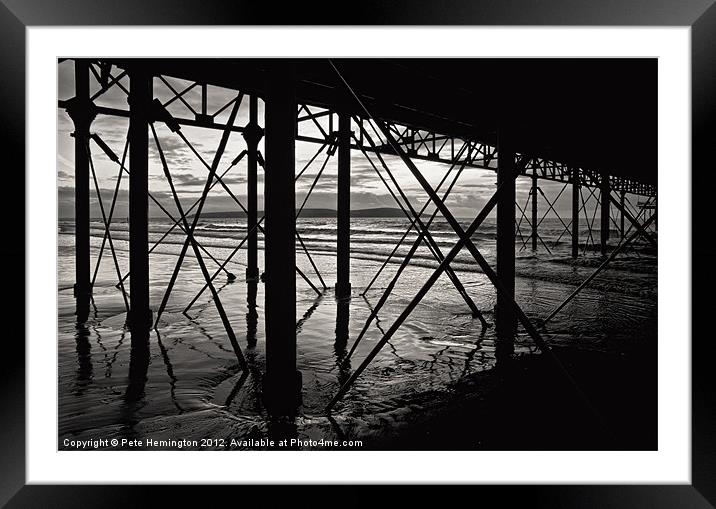 Under the pier Framed Mounted Print by Pete Hemington