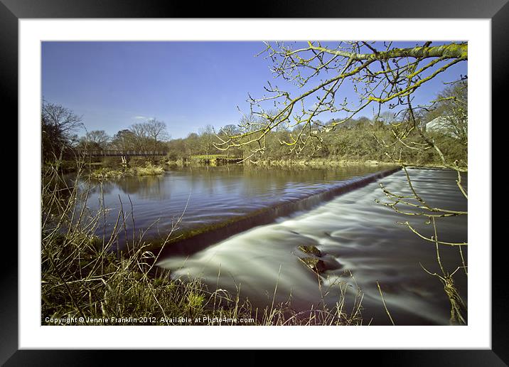River at Pamphill, Wimborne Framed Mounted Print by Jennie Franklin