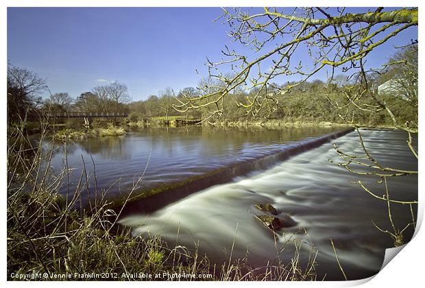 River at Pamphill, Wimborne Print by Jennie Franklin