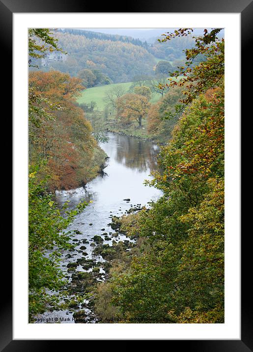 Th River Wharfe Framed Mounted Print by Mark Hobson