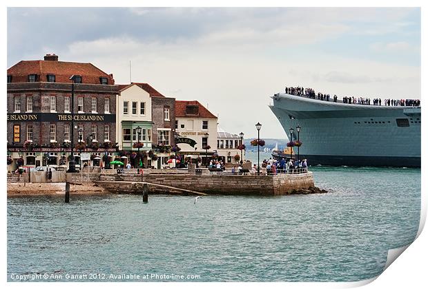 HMS Illustrious - Fleet Flagship - 2005 Print by Ann Garrett