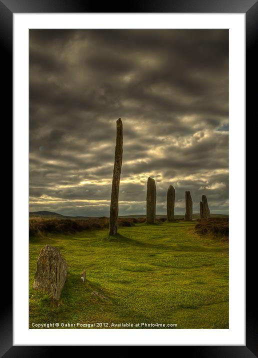 The Ring o' Brodgar, Orkney, Scotland Framed Mounted Print by Gabor Pozsgai