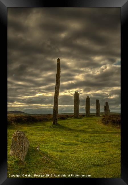 The Ring o' Brodgar, Orkney, Scotland Framed Print by Gabor Pozsgai