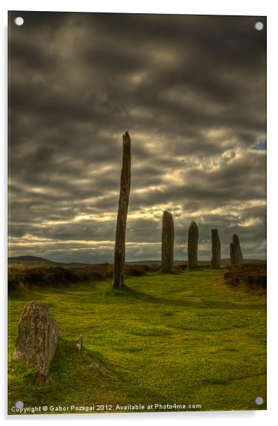 The Ring o' Brodgar, Orkney, Scotland Acrylic by Gabor Pozsgai
