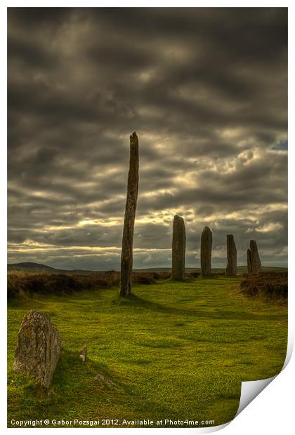 The Ring o' Brodgar, Orkney, Scotland Print by Gabor Pozsgai
