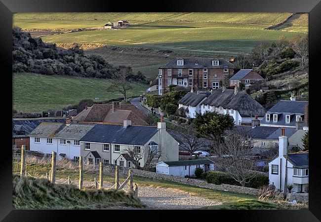 Lulworth Village Framed Print by Jennie Franklin