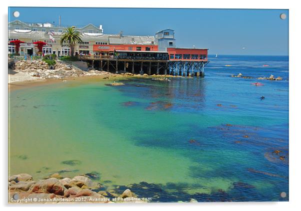 Waterfront at Cannery Row Acrylic by Jonah Anderson Photography