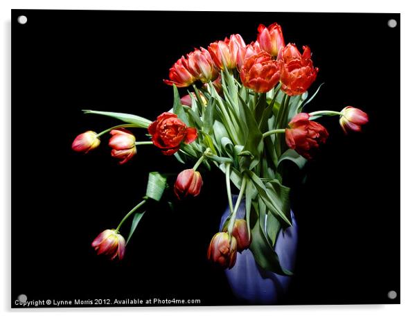 Tulips In a Vase Acrylic by Lynne Morris (Lswpp)