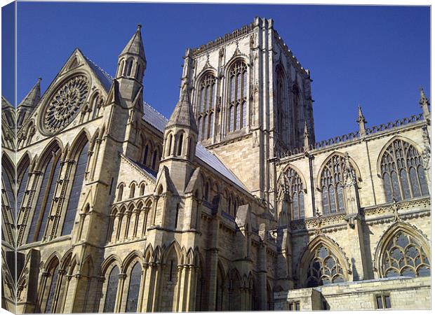 York Minster Right Canvas Print by andrew hall