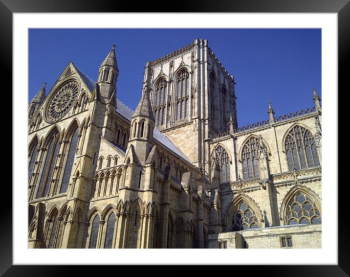 York Minster Right Framed Mounted Print by andrew hall