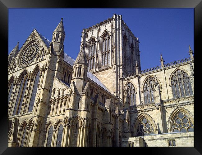 York Minster Right Framed Print by andrew hall