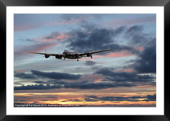 Lancaster Homeward Bound Framed Mounted Print by Pat Speirs