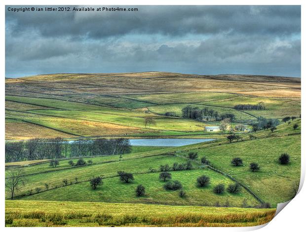 the fields of barley village Print by ian littler