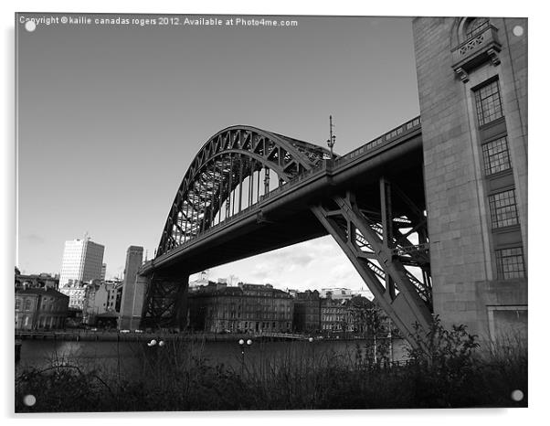 Tyne Bridge, Newcastle Acrylic by kailie canadas rogers