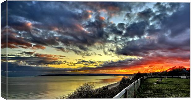 Bournemouth Westcliff Sunset Canvas Print by Jennie Franklin
