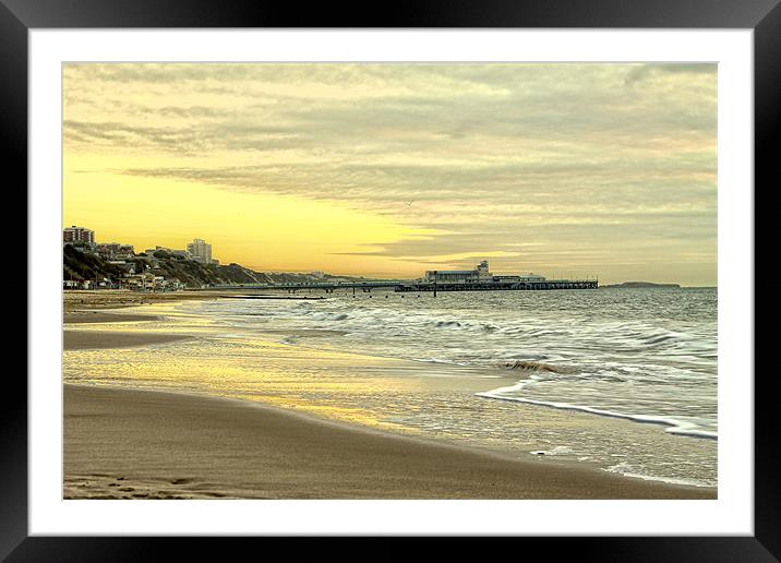 Bournemouth Pier Sunrise Framed Mounted Print by Jennie Franklin