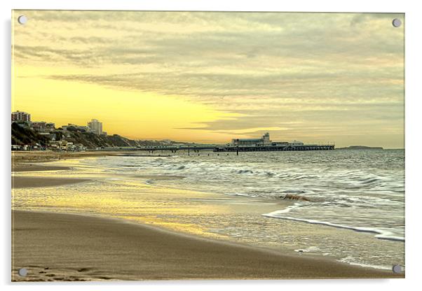Bournemouth Pier Sunrise Acrylic by Jennie Franklin