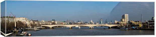 Thames panorama, weather front clearing Canvas Print by Gary Eason