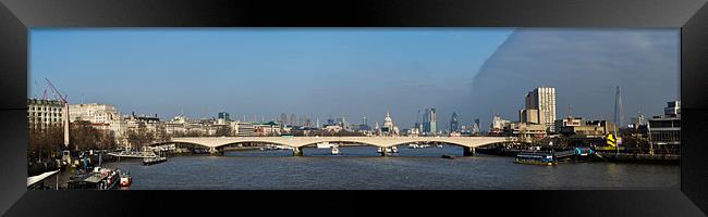 Thames panorama, weather front clearing Framed Print by Gary Eason