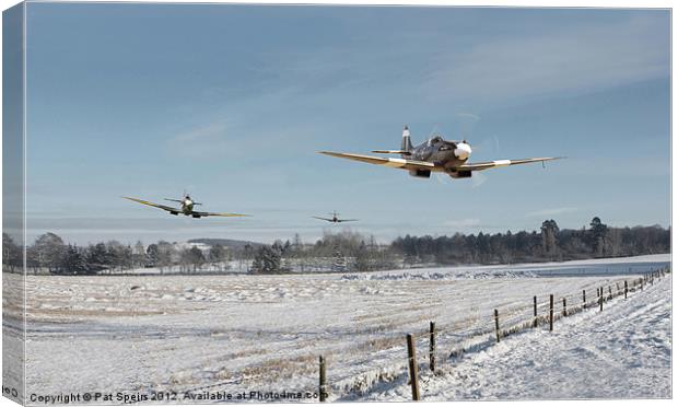 Spitfires Low-level Canvas Print by Pat Speirs