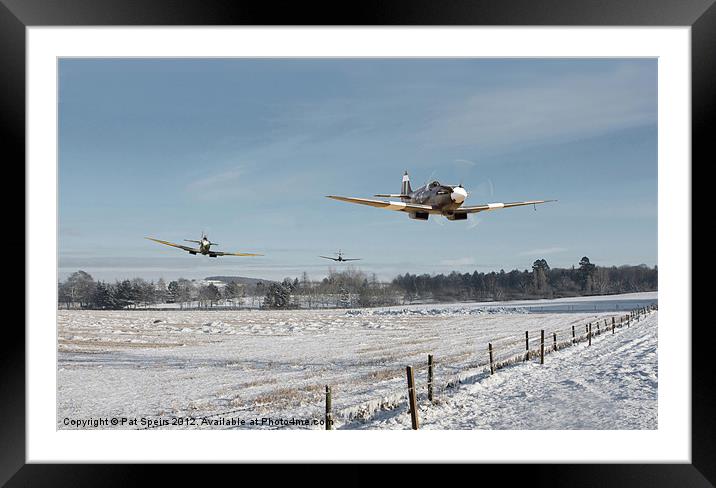 Spitfires Low-level Framed Mounted Print by Pat Speirs