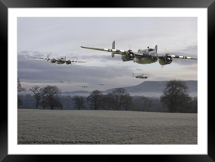 B25 Strike Framed Mounted Print by Pat Speirs