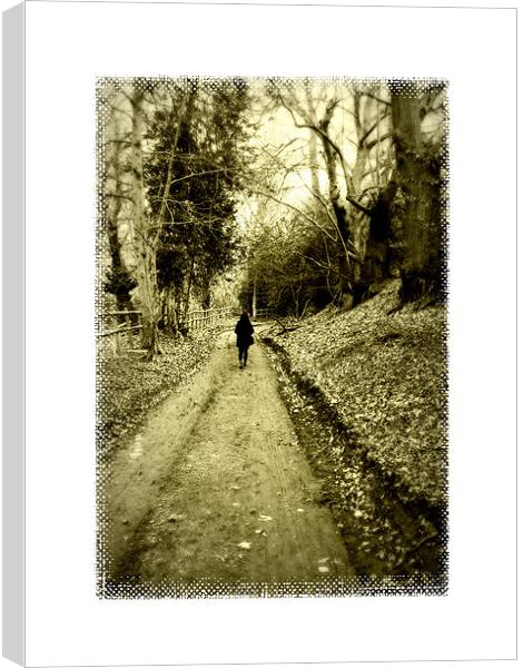 walking home 2 (sepia) Canvas Print by Heather Newton