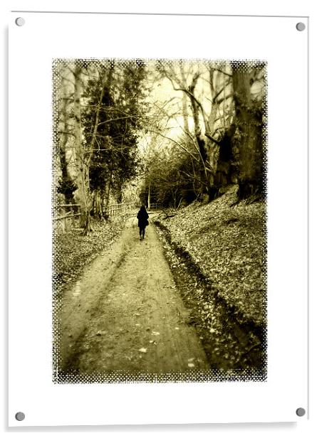 walking home 2 (sepia) Acrylic by Heather Newton