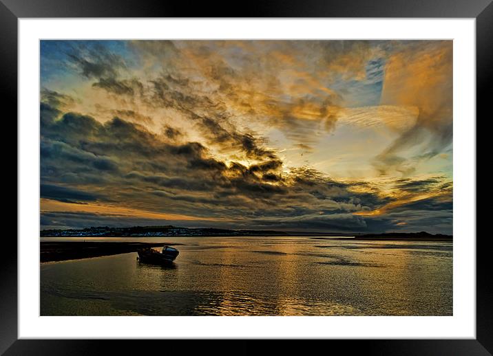 Fire in the Sky Framed Mounted Print by Dave Wilkinson North Devon Ph