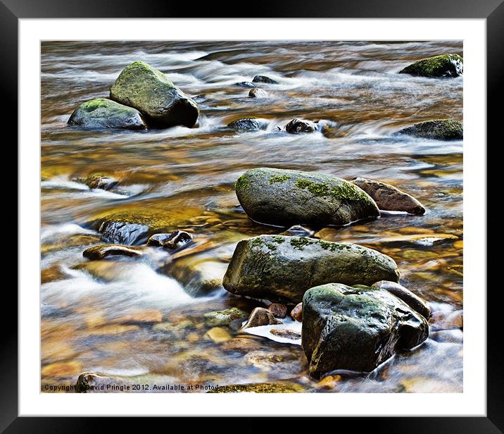 River Allen Rocks Framed Mounted Print by David Pringle