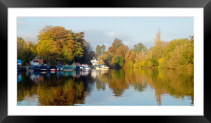 River Thames Weybridge Framed Mounted Print by Clive Eariss