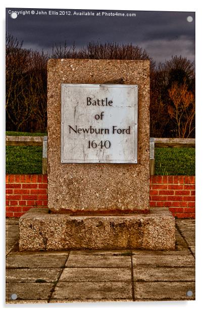 Site of the Battle Acrylic by John Ellis