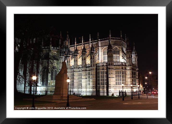 Westminster Abbey Framed Mounted Print by John Biggadike