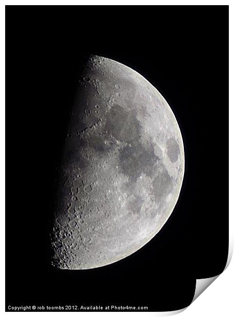 NEW MARCH QUARTER MOON Print by Rob Toombs