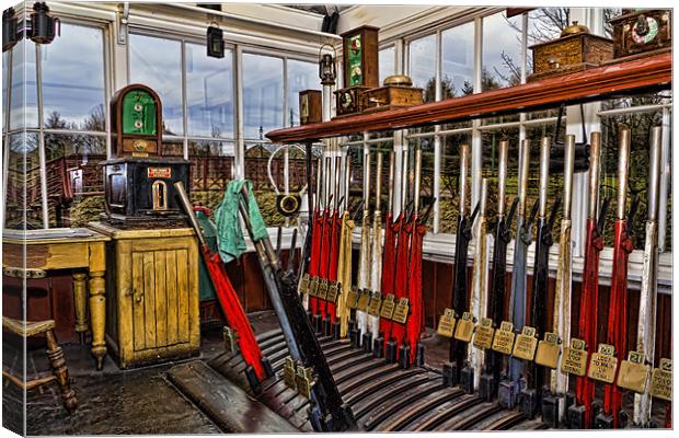 Old Railway Signal Box Canvas Print by Kevin Tate