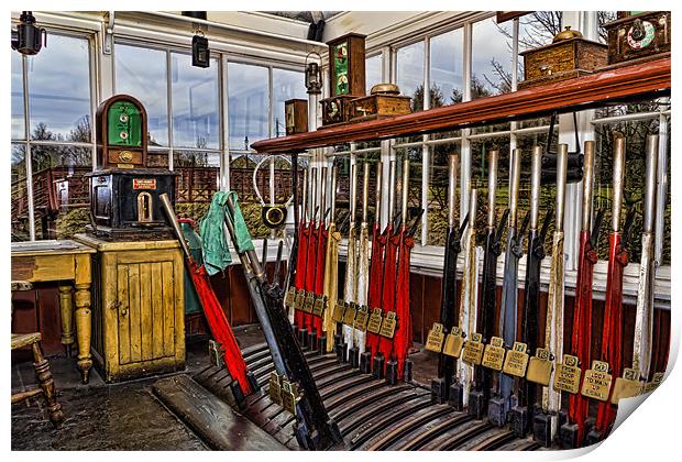 Old Railway Signal Box Print by Kevin Tate
